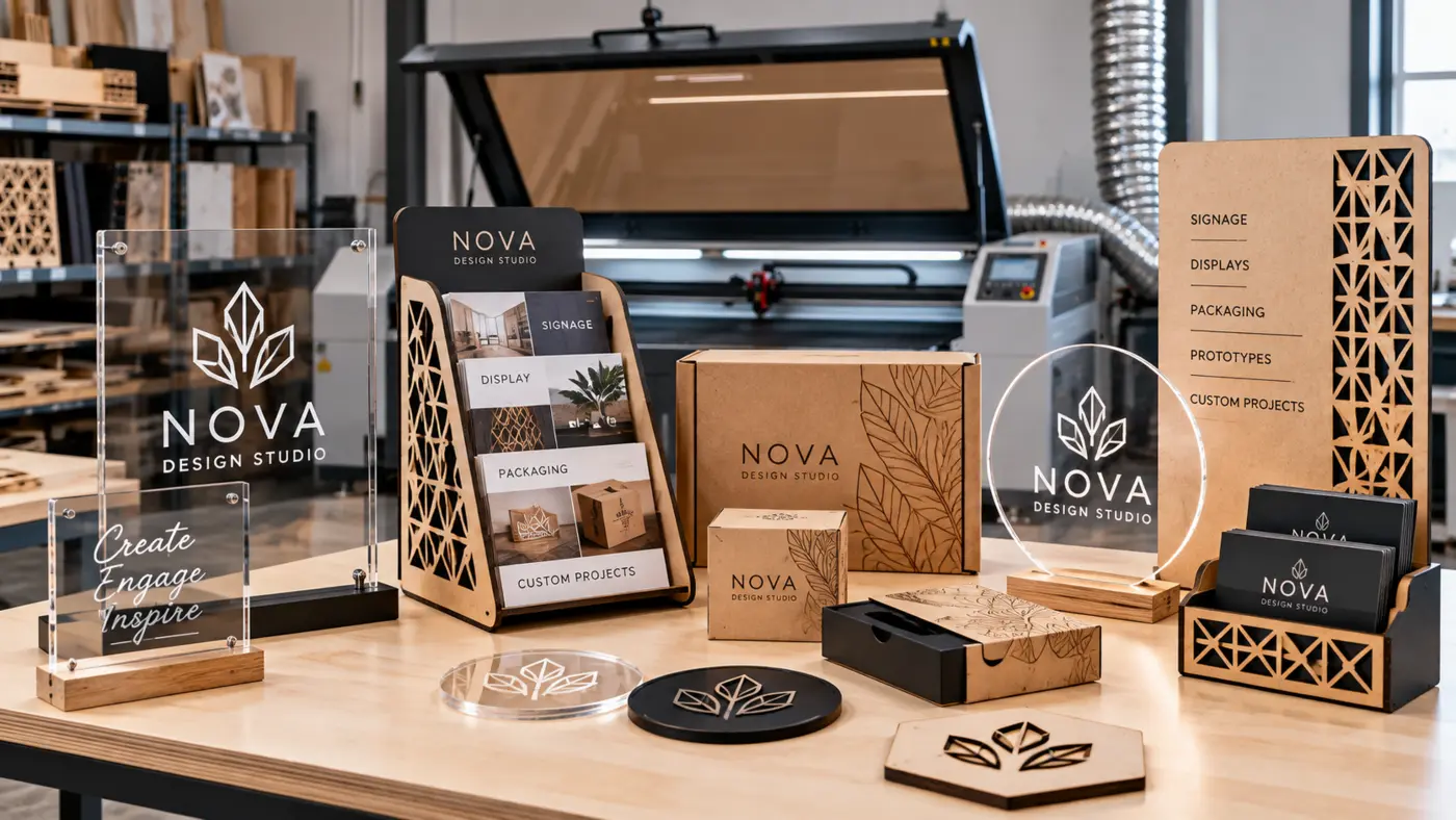 Custom laser-cut displays and packaging